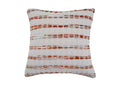 45cm Cream & Orange Cushion - Rustic Reed