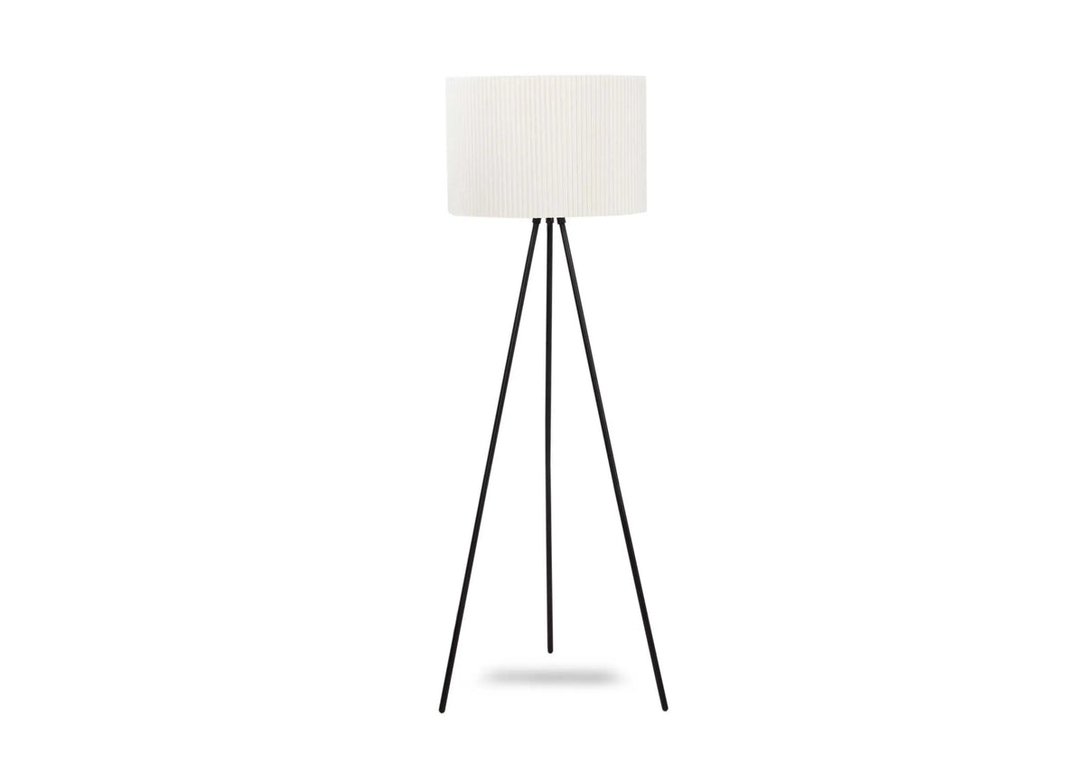 Metal Floor Lamp with Pleated Shade - Starlette
