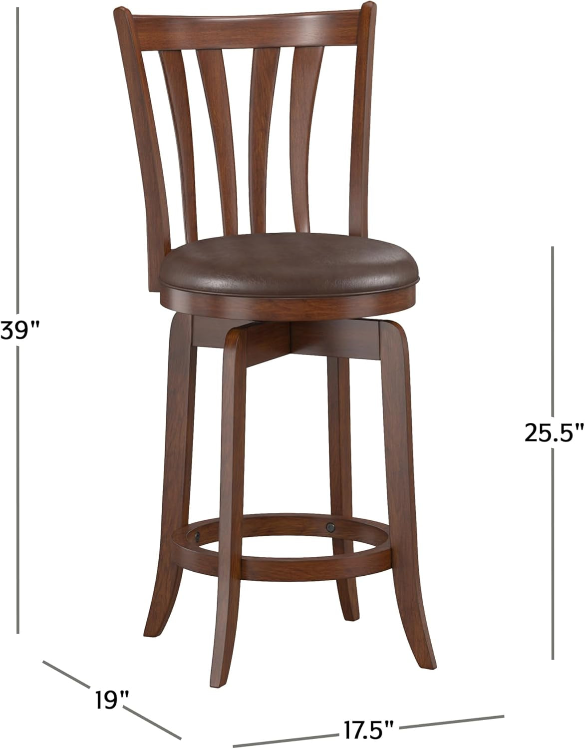 Savana Swivel Counter Stool Cherry Finish Counter Height