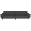 NNEVL 2-Seater Sofa Bed with Two Pillows Dark Grey Velvet