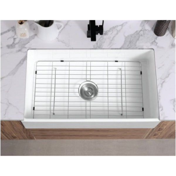 Glacier Rectangular Single Bowl Ceramic Apron Kitchen Sink