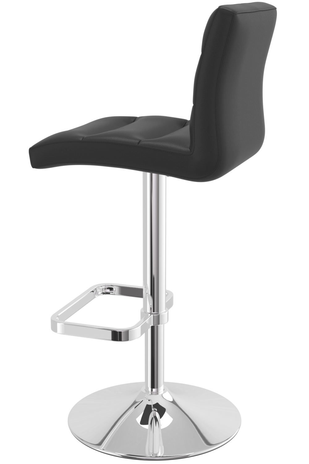Deluxe Chrome Bar Stool - Black