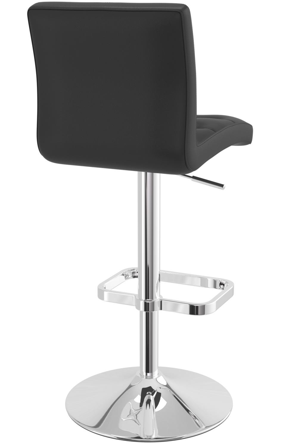 Deluxe Chrome Bar Stool - Black