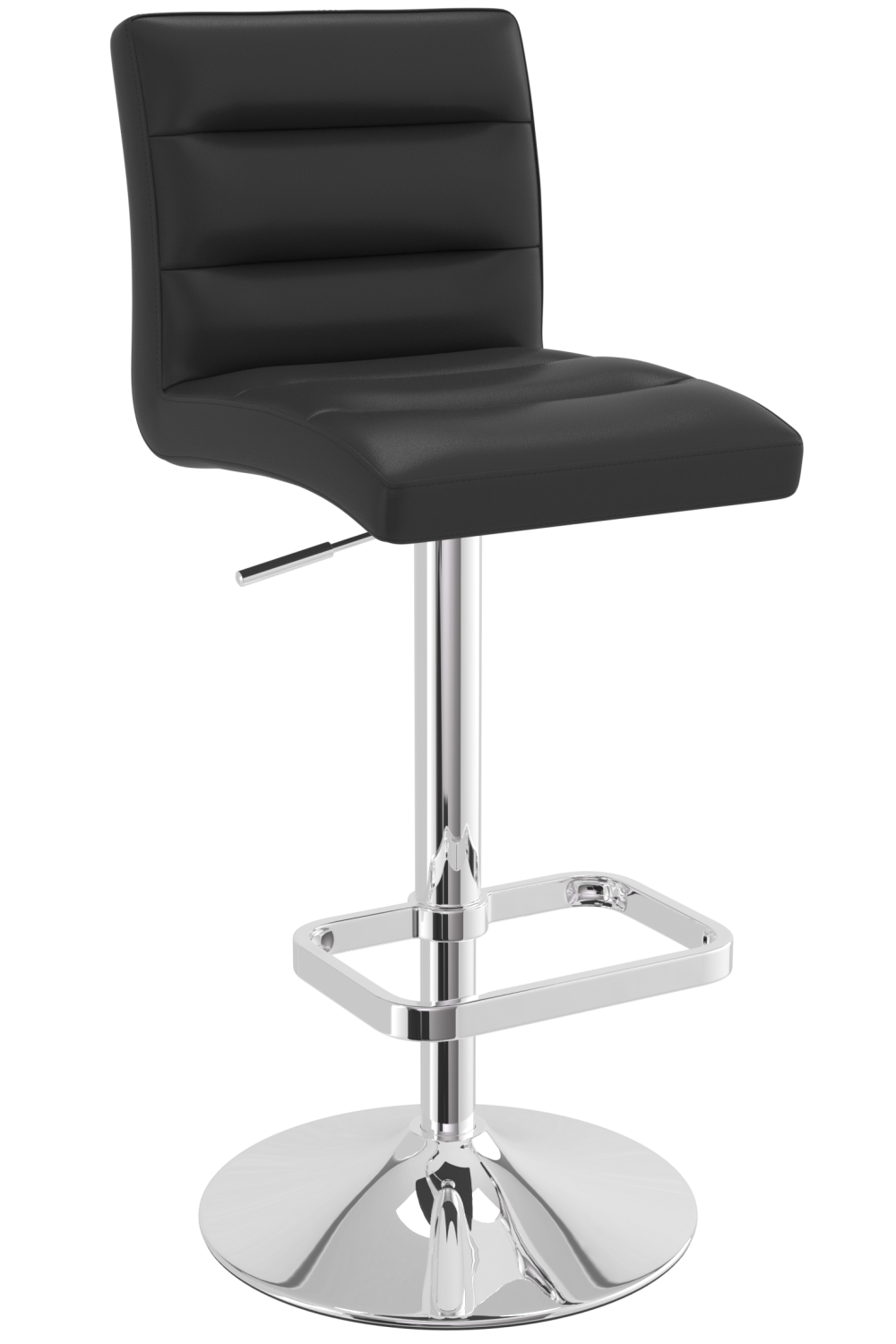 Deluxe Chrome Bar Stool - Black