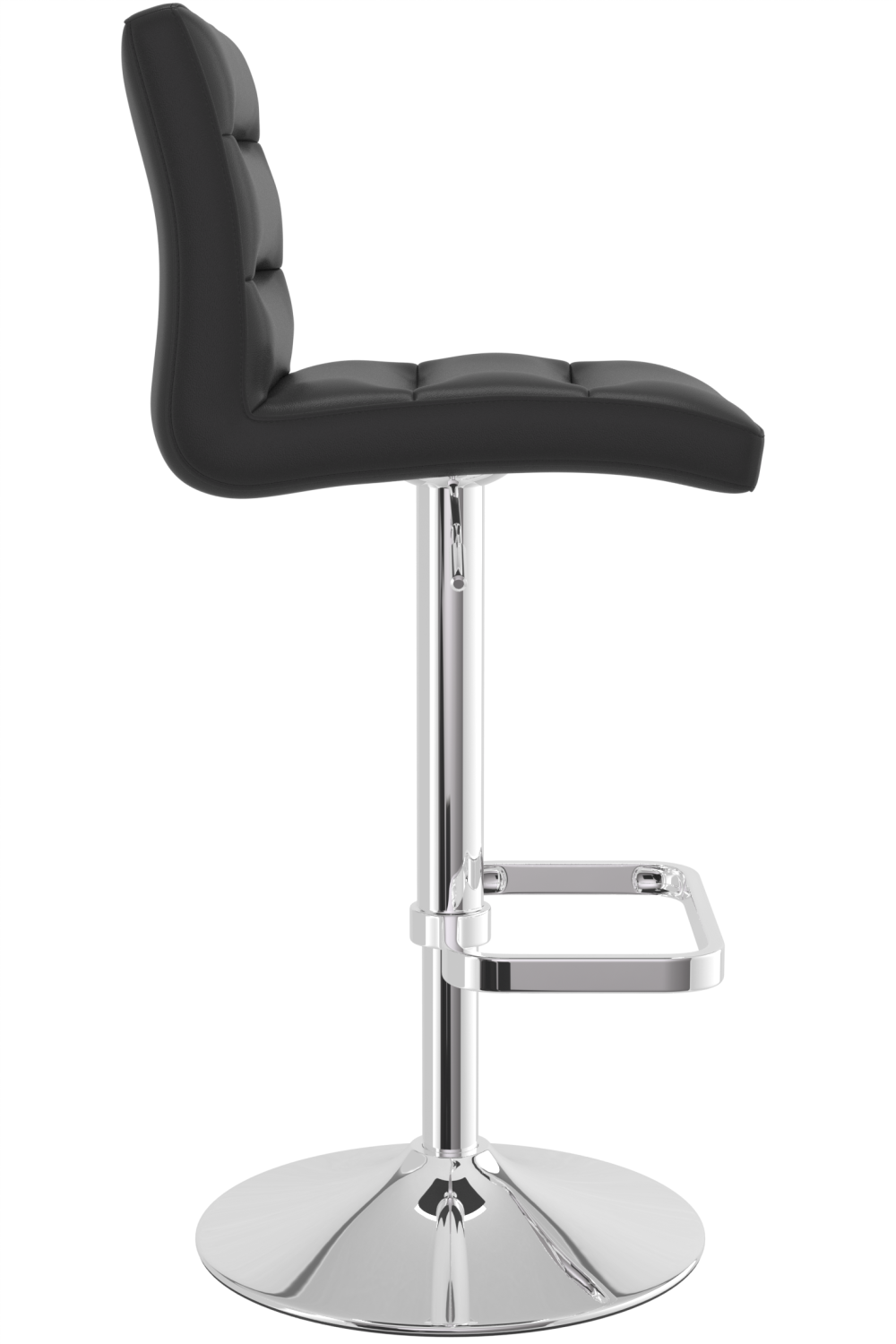 Deluxe Chrome Bar Stool - Black