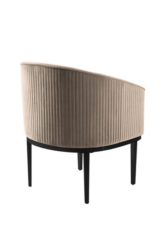 Ella Dining Chair - Taupe - Black Base