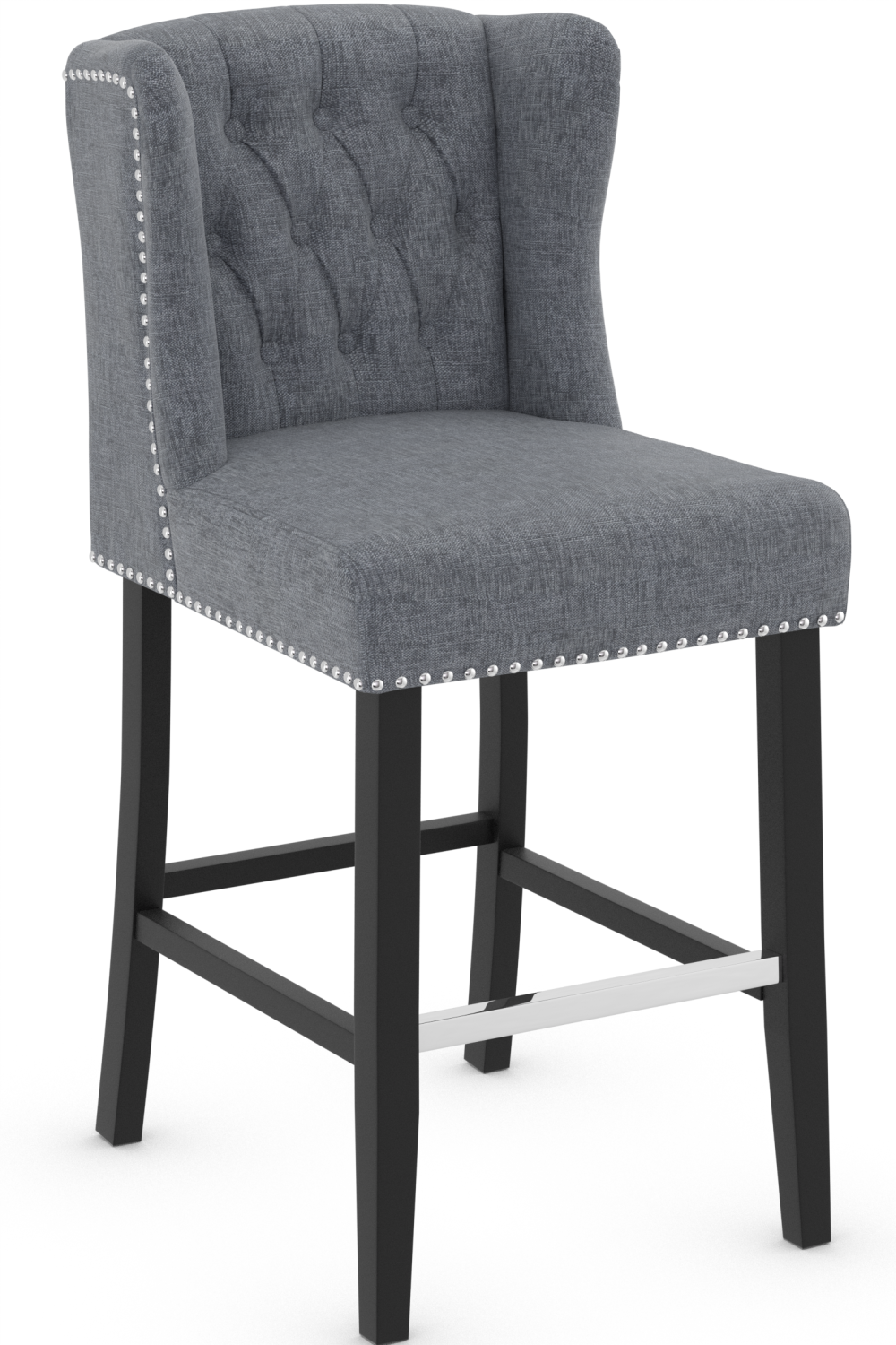 Earl Bar Stool Fabric - Grey