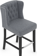 Earl Bar Stool Fabric - Grey
