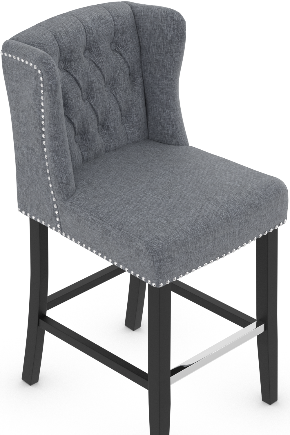 Earl Bar Stool Fabric - Grey