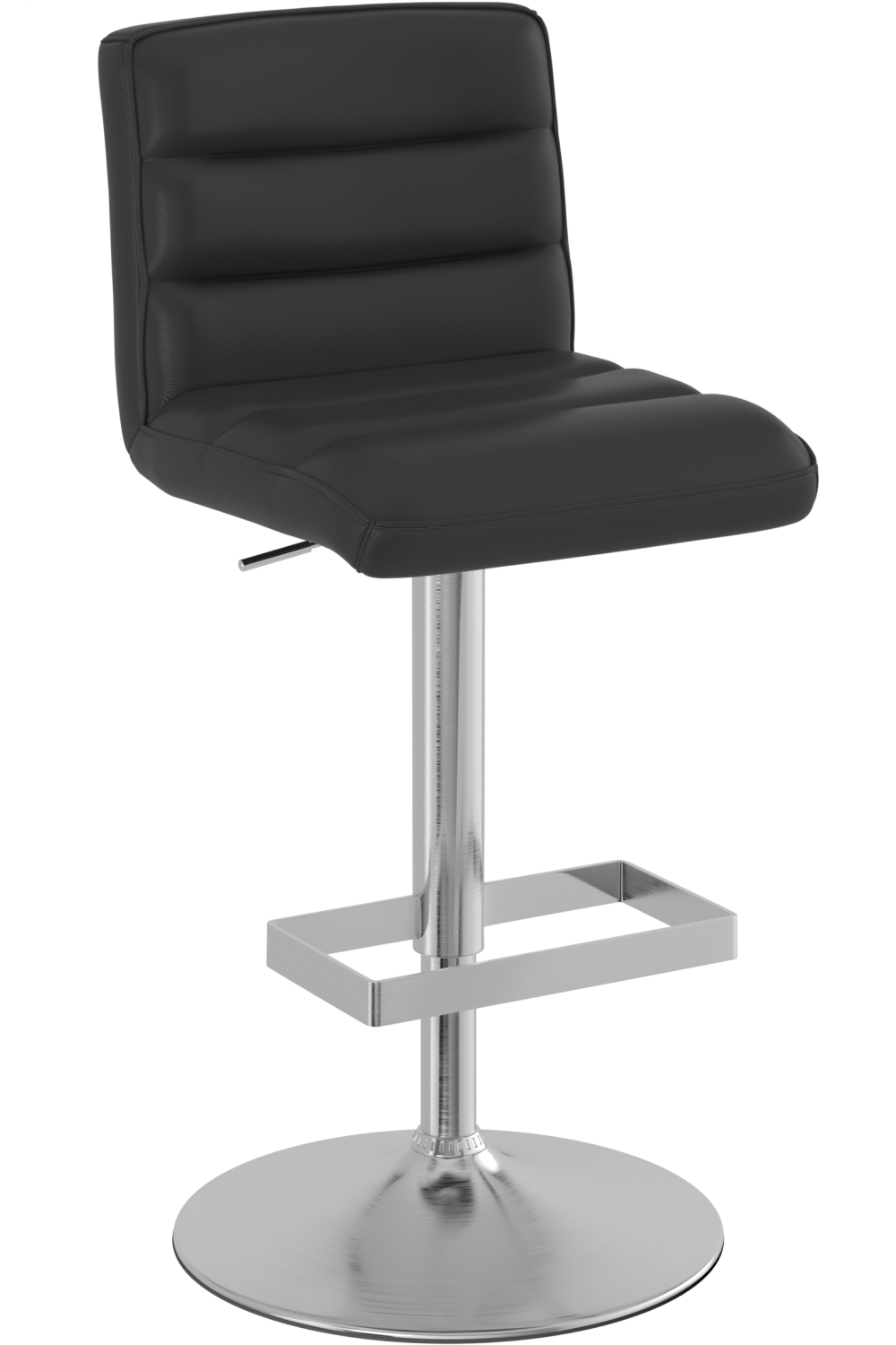 Plump Brushed Bar Stool - Black