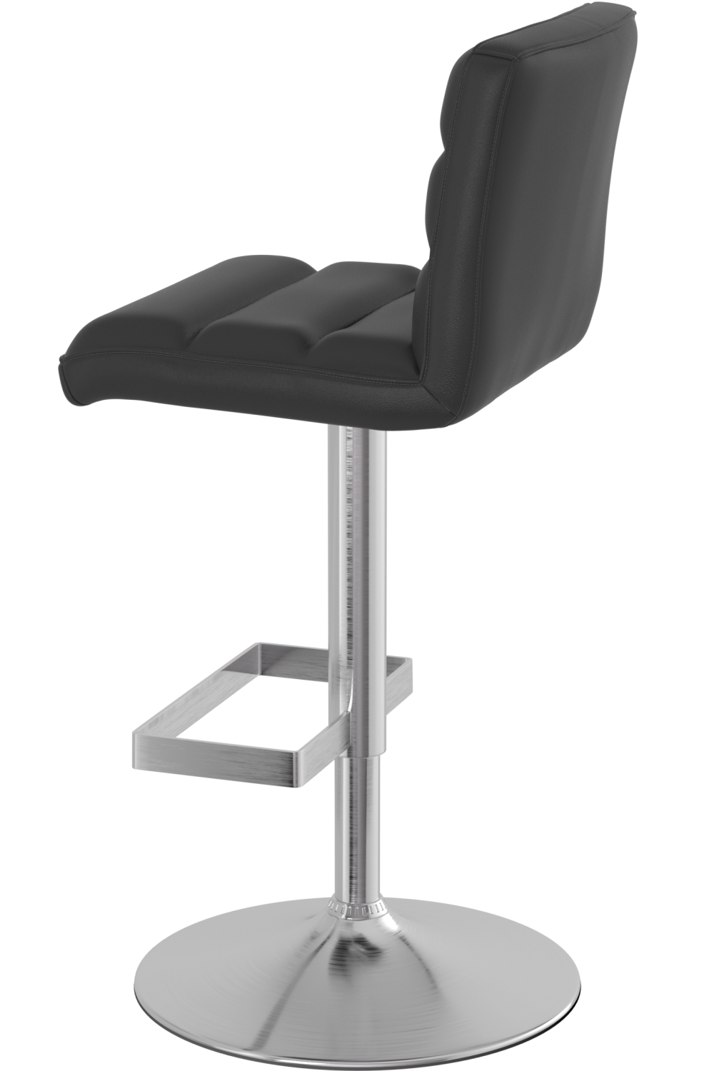 Plump Brushed Bar Stool - Black